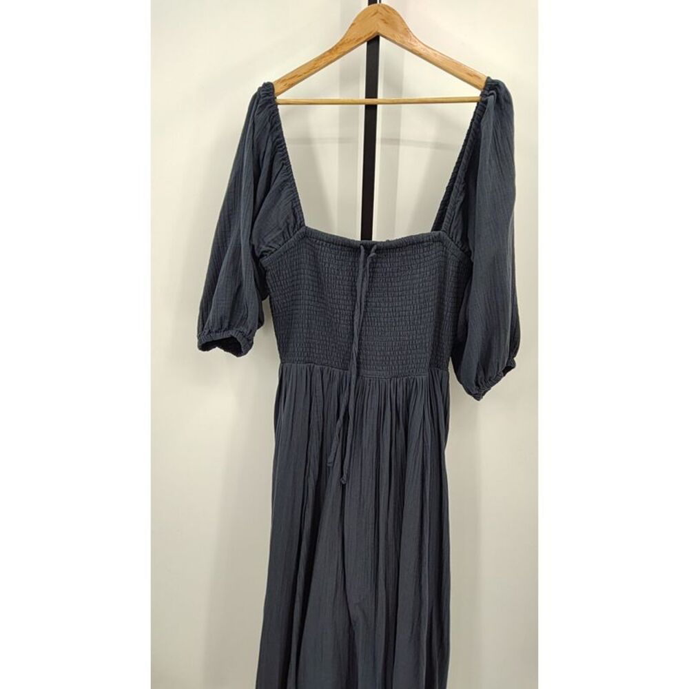 Quince Dark Blue Smocked Dress